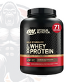 Bote de Optimum Nutrition Gold Standard 100% Whey 5 lb sabor Extreme Milk Chocolate, proteína de suero.